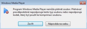 Soubor se nemůže přehrát