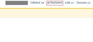 Nastavení - email na Seznamu