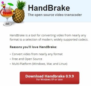 Stažení Handbrake