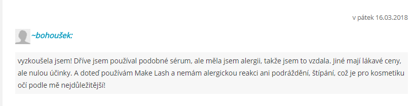 Make Lash - recenze, diskuze, zkušenosti