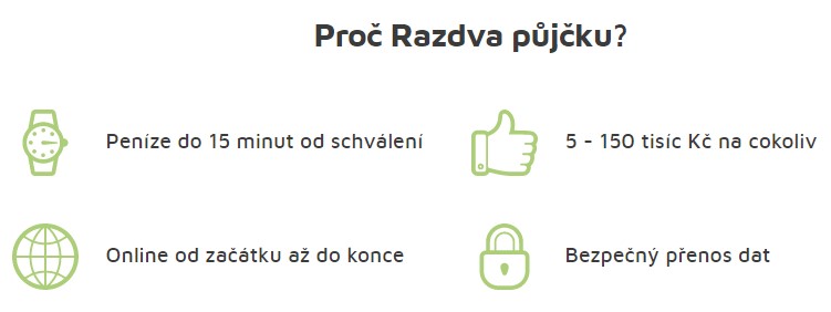 razdva půjčka - výhody