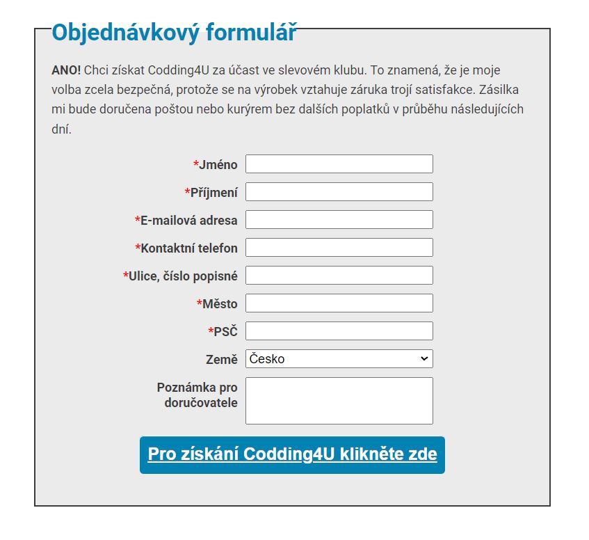 Objednavkovy formular